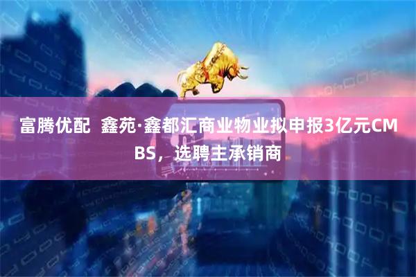 富腾优配  鑫苑·鑫都汇商业物业拟申报3亿元CMBS，选聘主承销商